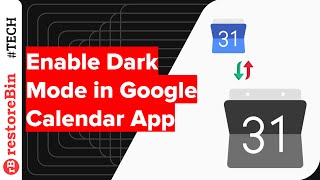 Easily enable Dark Theme mode 🌑 in Google Calendar App 🗓 [upl. by Korman]