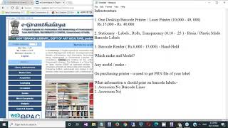 Webinar on e Granthalaya 4 0 How to Generate Barcode Labels [upl. by Haff]