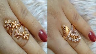 Light Weight Gold Ring Designs  Daily Wear Gold Rings Collection [upl. by Neroled]