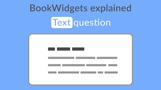 How to create a quotTextquot question in BookWidgets [upl. by Ialokin]