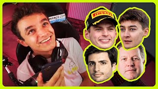 CALLING CARLOS SAINZ MAX VERSTAPPEN GEORGE RUSSELL amp OTHERS FOR DRIVING TIPS  F1 2019 VirtualGP [upl. by Noivaz551]