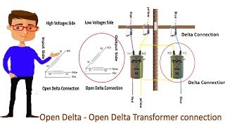 Open Delta  Open Delta Transformer connection  Delta Delta  Transformer  1 phase Transformer [upl. by Jari664]