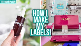 How to Make Labels with a Cricut  The DIY Mommy [upl. by Ecinrahs834]