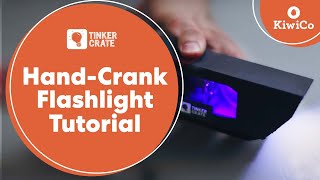 How to Make a HandCrank Flashlight  Tinker Crate Project Instructions  KiwiCo [upl. by Jenelle49]