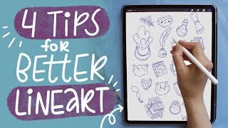 TIPS HOW TO IMPROVE LINE ART DRAWING IN PROCREATE FOR BEGINNERS [upl. by Elleret185]