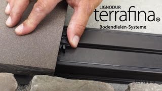 Verlegen einer terrafina Terrasse WPC Teil 2  Verlegung der Dielen [upl. by Lleuqar]