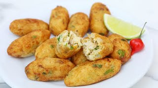 BOLINHO DE BACALHAU FÁCIL E RÁPIDO  Nandu Andrade [upl. by Krid195]