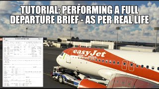 Tutorial Departure Brief  How To Prepare amp Brief The OFP For A Flight  A320 Real Ops [upl. by Ylhsa]