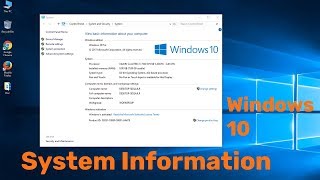 How To Check System Information on Windows 10 PC  Laptop Full Configuration [upl. by Leonelle]