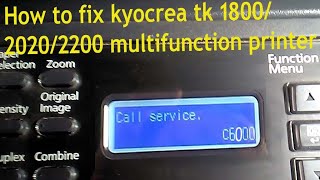 KYOCERA taskalfa 1800 2200 Call Service c6000 Solution Tips [upl. by Leventhal617]