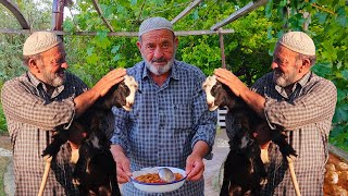 Grandpas Traditional Turkish Topalak amp Roasted Apricot Seeds  Village Life [upl. by Padgett]