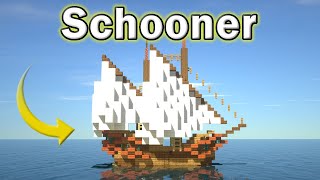 Minecraft Tutorial How to Make a BoatShip Schooner [upl. by Elcin225]