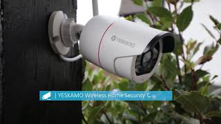 YESKAMO Wireless Home Security Camera Video [upl. by Enyleuqcaj]