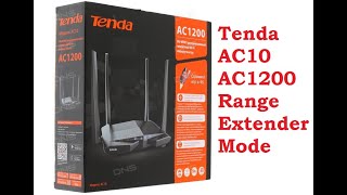 Tenda Ac10 AC1200 Range Extender Mode Setup [upl. by Hcab]