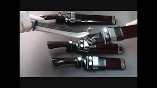 狩猟用剣鉈 黒打洋漆仕上げ｜HONMAMON quotAZUMASYUSAKUquot Japanese Kurouchi Hunting Knife Aogami Steel [upl. by Esiuole]