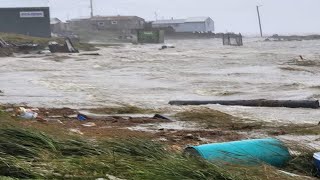 Strongest storm hits western Alaska Hooper Bay [upl. by Nnyliram345]