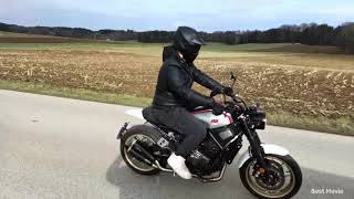 Yamaha XSR700 with LeoVince GP Duals FlyBy Sound [upl. by Anehsat]