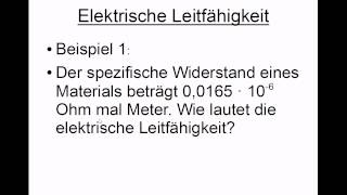 Elektrische Leitfähigkeit mit Beispiel [upl. by Loresz]