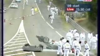 1999  Le Mans  Aftermath of Mark Webbers warmup accident [upl. by Sandeep]