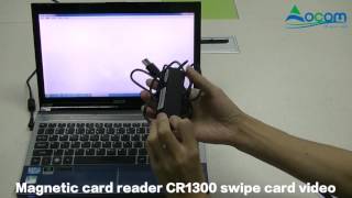 Magnetic Card Reader CR1300 Swipe Card Video [upl. by Cire]