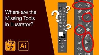 Where are the Missing Tools in Illustrator [upl. by Waine]