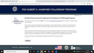 AY2425 Hubert H Humphrey Online Application [upl. by Malina]