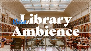 Quiet Library Ambience Background Noise for Study  White Noise 도서관 백색소음 [upl. by Wanfried]