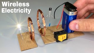 How to Make Wireless Power Transmission  DIY Wireless Electricity  AWESOME IDEA [upl. by Nytram]