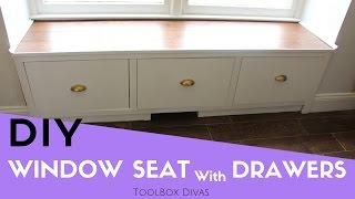 How to Make a Window Seat with Drawers [upl. by Eyeleen738]