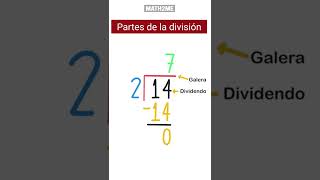 Partes de la división  3ero de Primaria  Shorts [upl. by Tegirb]