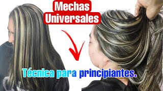 MECHAS UNIVERSALES DESDE 0 EN CABELLO OSCUROTECNICA FÁCIL PARA PRINCPIANTES highlights stepbystep [upl. by Nomzzaj846]