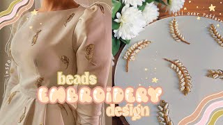 Beautiful all over embroidery pattern for dress💫 hand embroidery beads work design ✨ [upl. by Isidore]