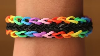 Rainbow Loom Nederlands  Double Trouble Cross  Loom bands rainbow loom tutorial how to [upl. by Eshman]