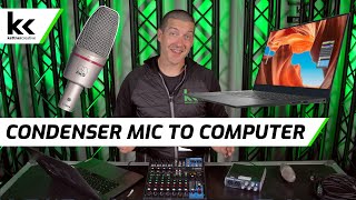 How To Connect Condenser Mic To Computer Mac or PC [upl. by Gunnar541]