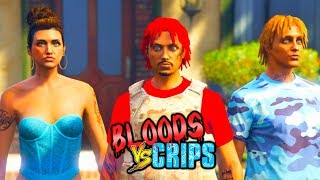 BLOODS VS CRIPS quotTHOT MOM 4quot GANG WAR GTA 5 SKIT [upl. by Hew495]