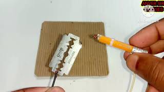 How to make a belding machine with pencil and blade at home [upl. by Aurelius382]