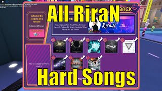 ALL RiraN Songs in One  Hard Songs Only  First Playthroughs  RoBeats  2129 [upl. by Yessak167]