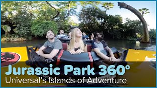 Ride Jurassic Park River Adventure in 360°  Universal Orlando Resort [upl. by Elawalo]