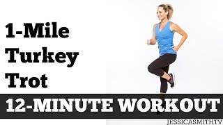 1Mile Turkey Trot  Fast Paced Walking Workout Full Length Low Impact Home Exercise Video [upl. by Taveda108]