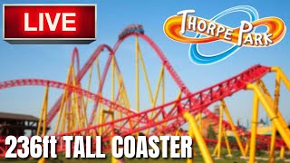 LIVE  THORPE PARK NEW 236ft Tall Roller Coaster  Details amp Discussion [upl. by Adalbert]