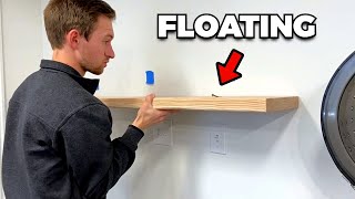 These Strong Floating Shelves Only Use 4 Screws [upl. by Ayaros]