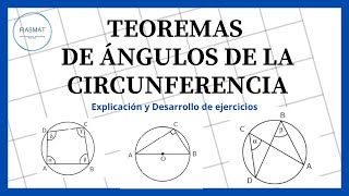 Teoremas de ángulos de la circunferencia  Ejercicios resueltos [upl. by Ennagem]