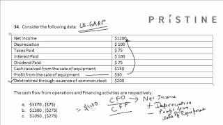 Calculating Cash Flow from Operations amp Financing activities CFO CFF [upl. by Mather]