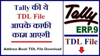 Chapter35 Address Book TDL in Tally  New Hidden Feature in Tally  Tally Amazing Feature [upl. by Yema]