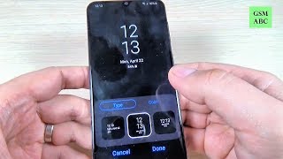 How to change the Clock Style Size on Samsung Galaxy A30 A40 A50 A70 amp A80 2019 [upl. by Eekcaj]