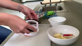 Montessori Toddler Meal Prep  Slicing Apples [upl. by Anirtruc]