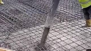 How to do Concreting and Vibrating for a Slab [upl. by Nhar]