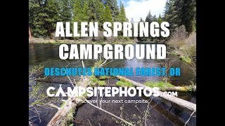 Allen Springs Campground  Deschutes National Forest OR [upl. by Attikin143]