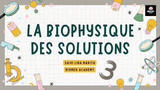 Biophysique des Solutions  Composition Quantitative  1ére année Medecine Canstantine [upl. by Aihcats]