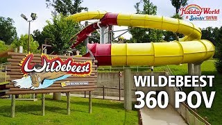 Wildebeest Water Coaster 360° POV  Holiday World [upl. by Sirromaj]